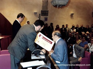 Joaquim Serdà rep el Diploma de Mestre Artesà (1993)